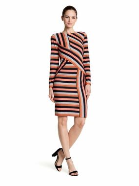 ✂️ 3/$25! ECI New York Striped Empire Waist Midi Dress size 8